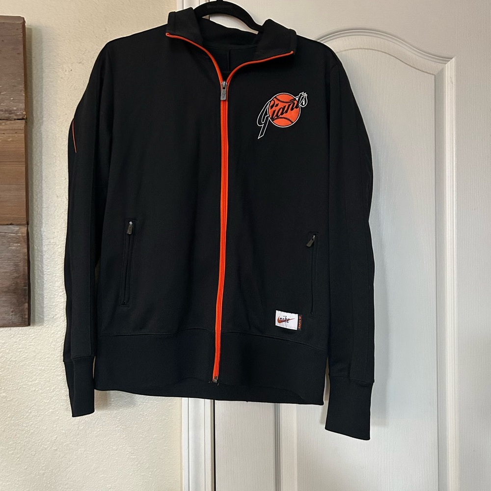 SF Giants Nike Black and Orange Zip-Up Jacket